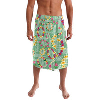 Hawaiian Leis Lavalava Kakau Tattoos and Palaka Pastel Green Color