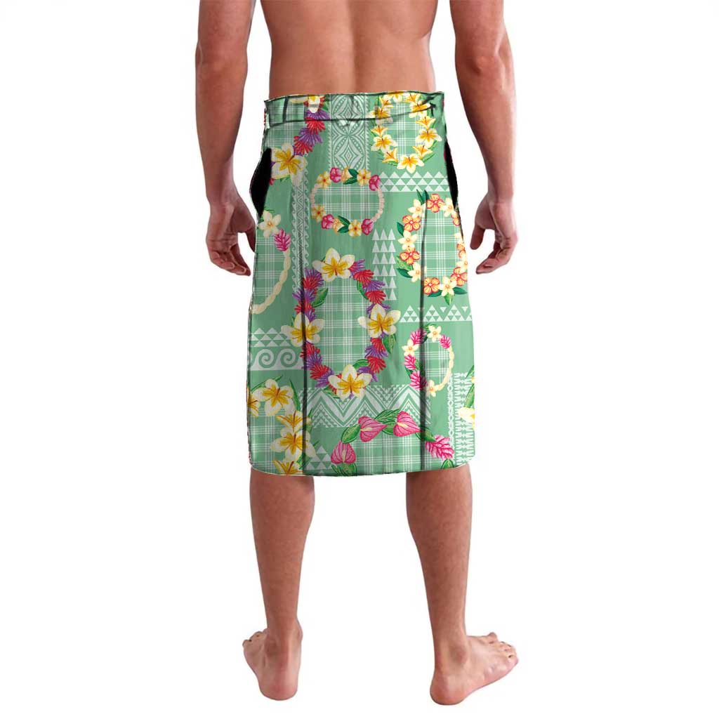 Hawaiian Leis Lavalava Kakau Tattoos and Palaka Pastel Green Color