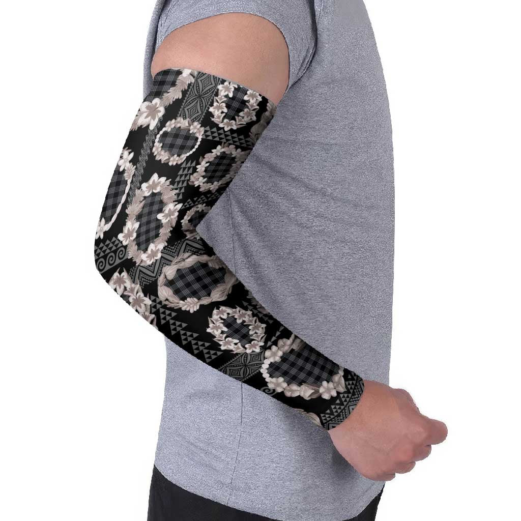 Hawaiian Leis Arm Sleeves Kakau Tattoos and Palaka Pastel Grayscale