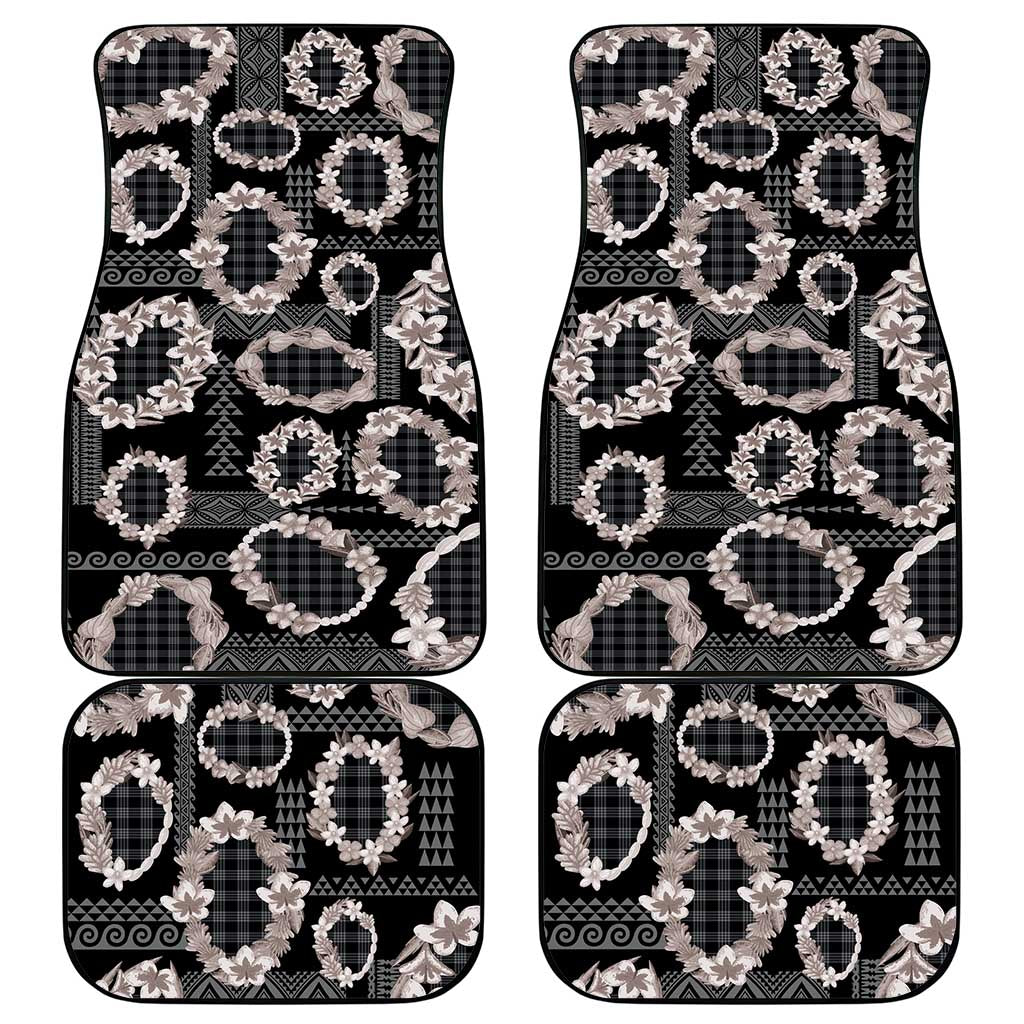 Hawaiian Leis Car Mats Kakau Tattoos and Palaka Pastel Grayscale