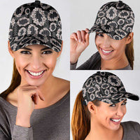 Hawaiian Leis Classic Cap Kakau Tattoos and Palaka Pastel Grayscale