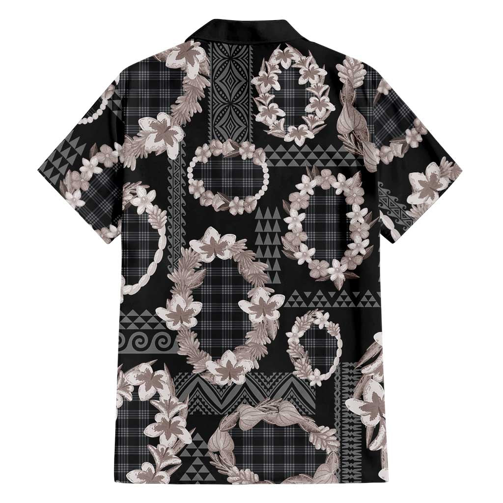 Hawaiian Leis Family Matching Summer Maxi Dress and Hawaiian Shirt Kakau Tattoos and Palaka Pastel Grayscale LT03 - Polynesian Pride