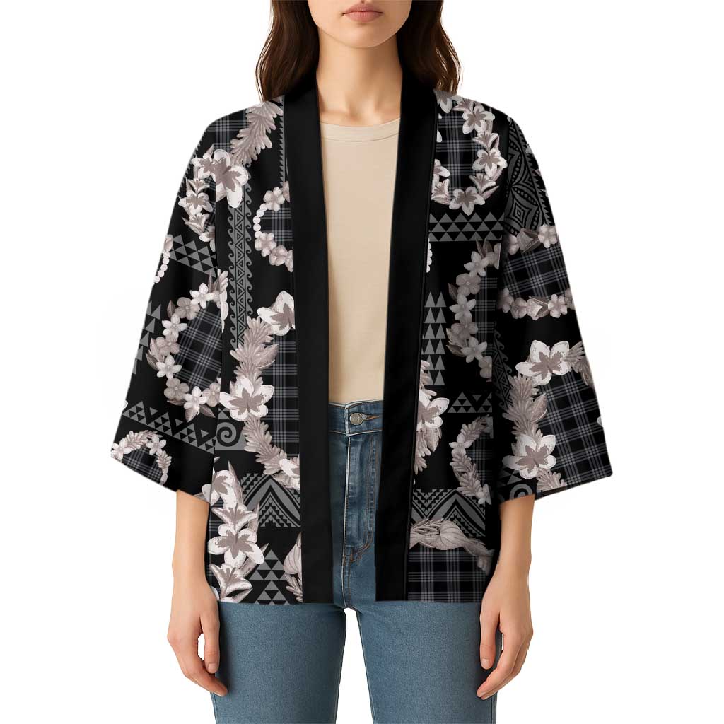 Hawaiian Leis Kimono Kakau Tattoos and Palaka Pastel Grayscale