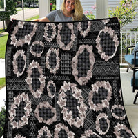 Hawaiian Leis Quilt Kakau Tattoos and Palaka Pastel Grayscale