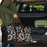 Hawaiian Leis Travel Bag Kakau Tattoos and Palaka Pastel Grayscale