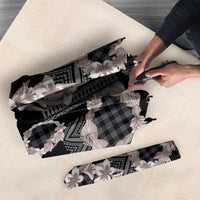Hawaiian Leis Umbrella Kakau Tattoos and Palaka Pastel Grayscale