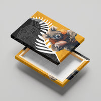 New Zealand and Australia Rugby Canvas Wall Art Koala and Maori Warrior Together
