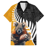 New Zealand and Australia Rugby Family Matching Tank Maxi Dress and Hawaiian Shirt Koala and Maori Warrior Together