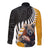 New Zealand and Australia Rugby Long Sleeve Button Shirt Koala and Maori Warrior Together