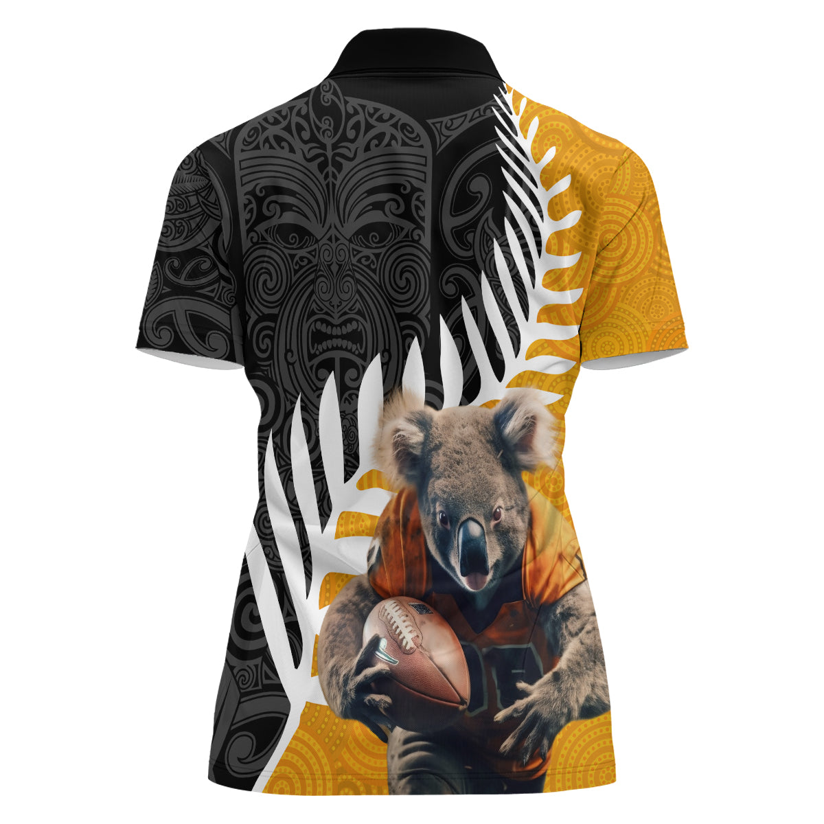 New Zealand and Australia Rugby Women Polo Shirt Koala and Maori Warrior Together LT03 - Polynesian Pride