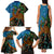 Fiji and Australia Family Matching Tank Maxi Dress and Hawaiian Shirt Palm Tree and Abogirinal Emu