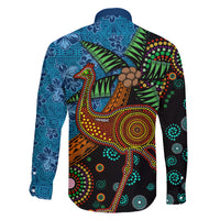 Fiji and Australia Family Matching Tank Maxi Dress and Hawaiian Shirt Palm Tree and Abogirinal Emu