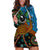 Fiji and Australia Hoodie Dress Palm Tree and Abogirinal Emu