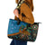 Fiji and Australia Leather Tote Bag Palm Tree and Abogirinal Emu