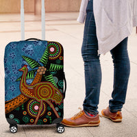 Fiji and Australia Luggage Cover Palm Tree and Abogirinal Emu