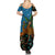 Fiji and Australia Summer Maxi Dress Palm Tree and Abogirinal Emu