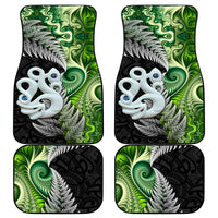 New Zealand Koru Natural Car Mats Manaia and Silver Fern Maori Pattern