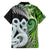 New Zealand Koru Natural Hawaiian Shirt Manaia and Silver Fern Maori Pattern