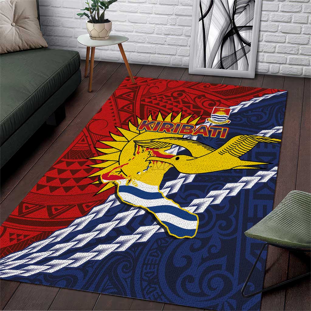Kiribati Independence Day Area Rug Polynesian and Melanesian Art Tattoo
