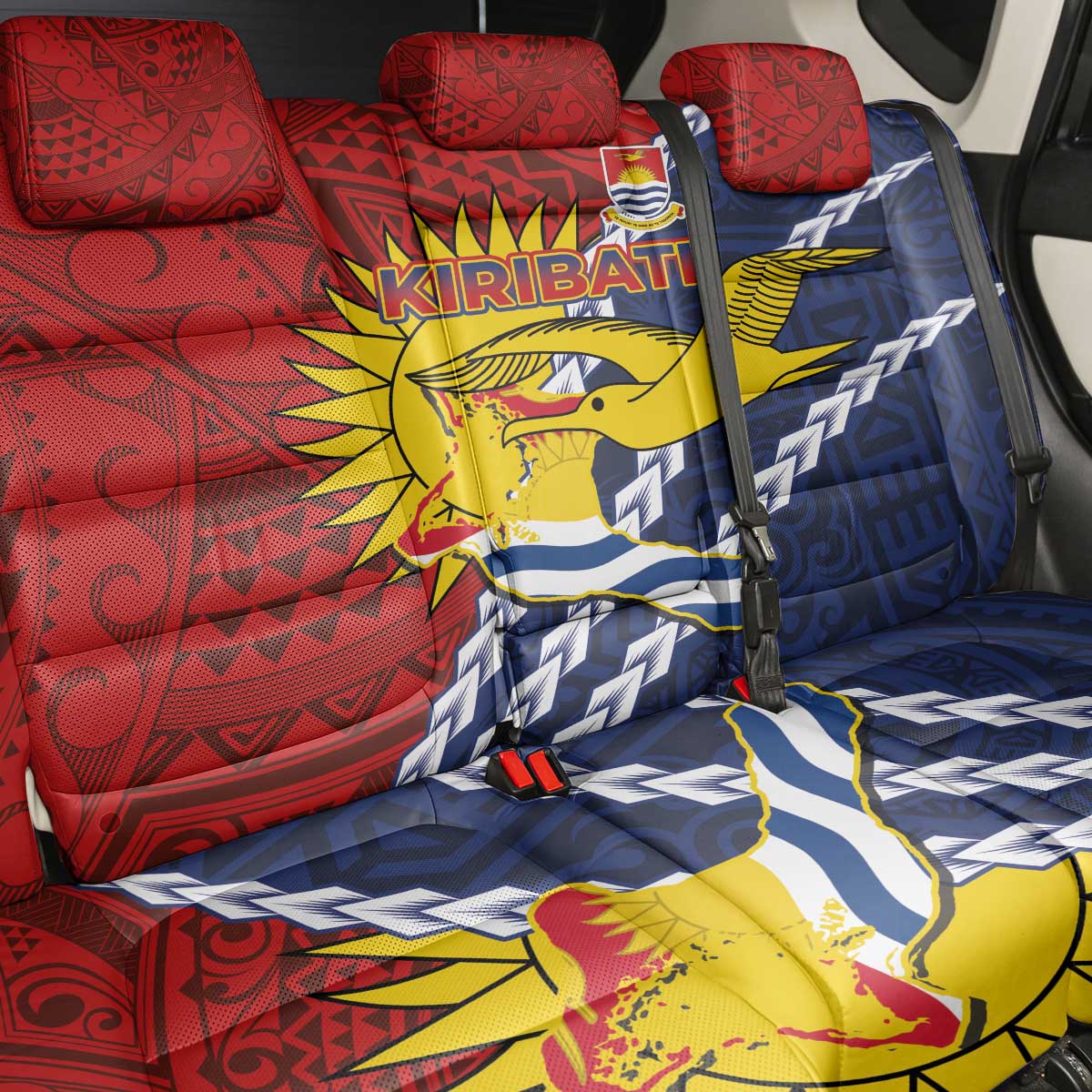 Kiribati Independence Day Back Car Seat Cover Polynesian and Melanesian Art Tattoo