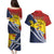 Kiribati Independence Day Couples Matching Puletasi and Hawaiian Shirt Polynesian and Melanesian Art Tattoo