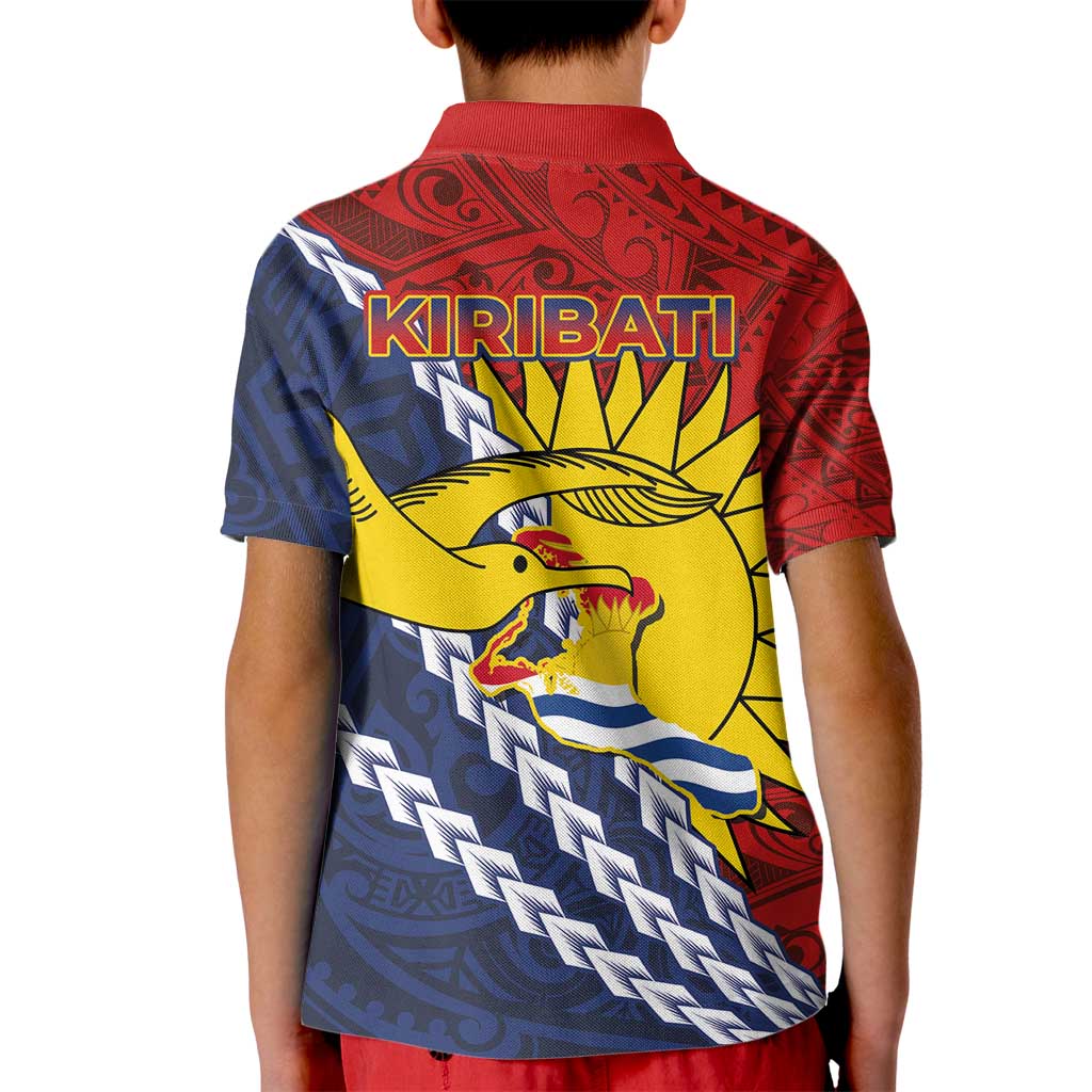 Kiribati Independence Day Kid Polo Shirt Polynesian and Melanesian Art Tattoo