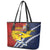 Kiribati Independence Day Leather Tote Bag Polynesian and Melanesian Art Tattoo
