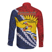 Kiribati Independence Day Long Sleeve Button Shirt Polynesian and Melanesian Art Tattoo