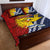 Kiribati Independence Day Quilt Bed Set Polynesian and Melanesian Art Tattoo
