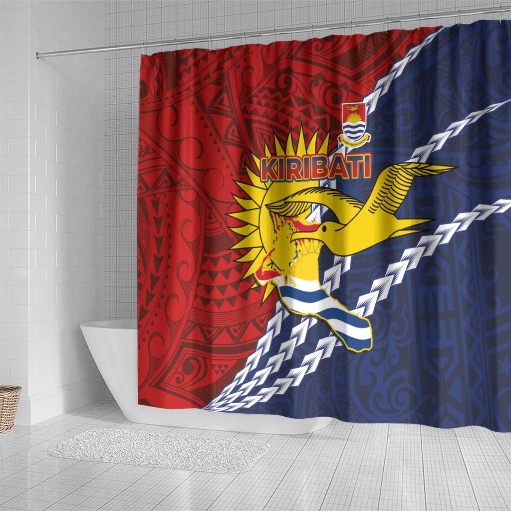 Kiribati Independence Day Shower Curtain Polynesian and Melanesian Art Tattoo
