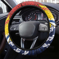 Kiribati Independence Day Steering Wheel Cover Polynesian and Melanesian Art Tattoo