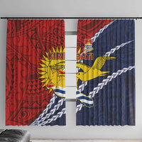 Kiribati Independence Day Window Curtain Polynesian and Melanesian Art Tattoo