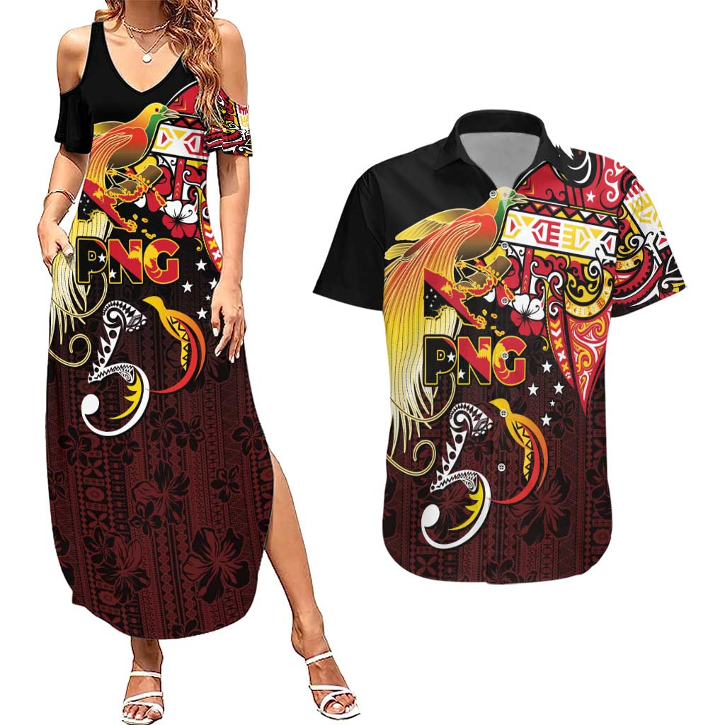 Papua New Guinea 2025 Couples Matching Summer Maxi Dress and Hawaiian Shirt 50th Independence Day Anniversary