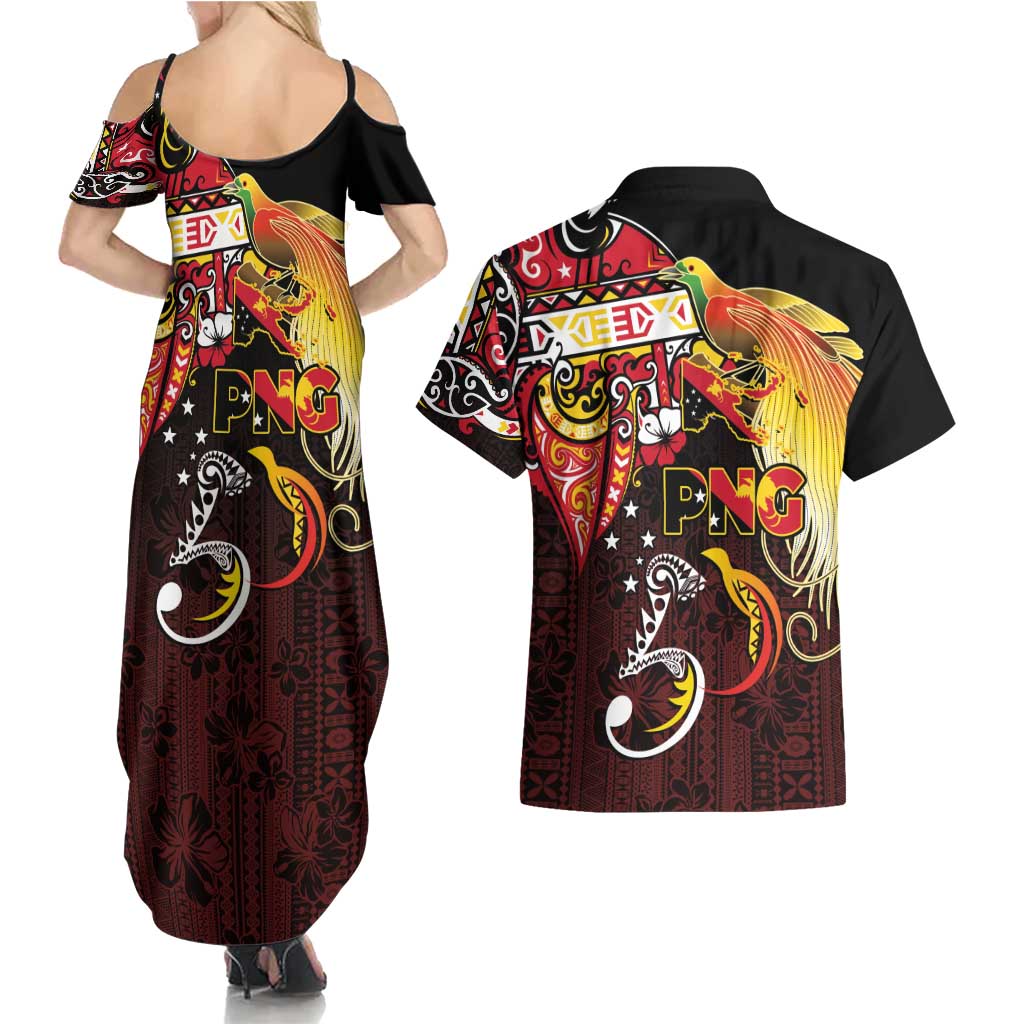 Papua New Guinea 2025 Couples Matching Summer Maxi Dress and Hawaiian Shirt 50th Independence Day Anniversary