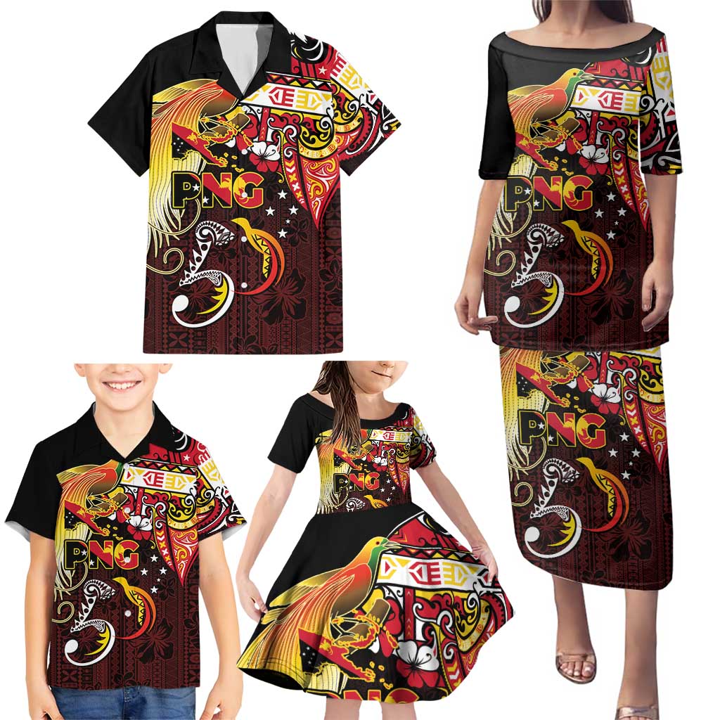 Papua New Guinea 2025 Family Matching Puletasi and Hawaiian Shirt 50th Independence Day Anniversary
