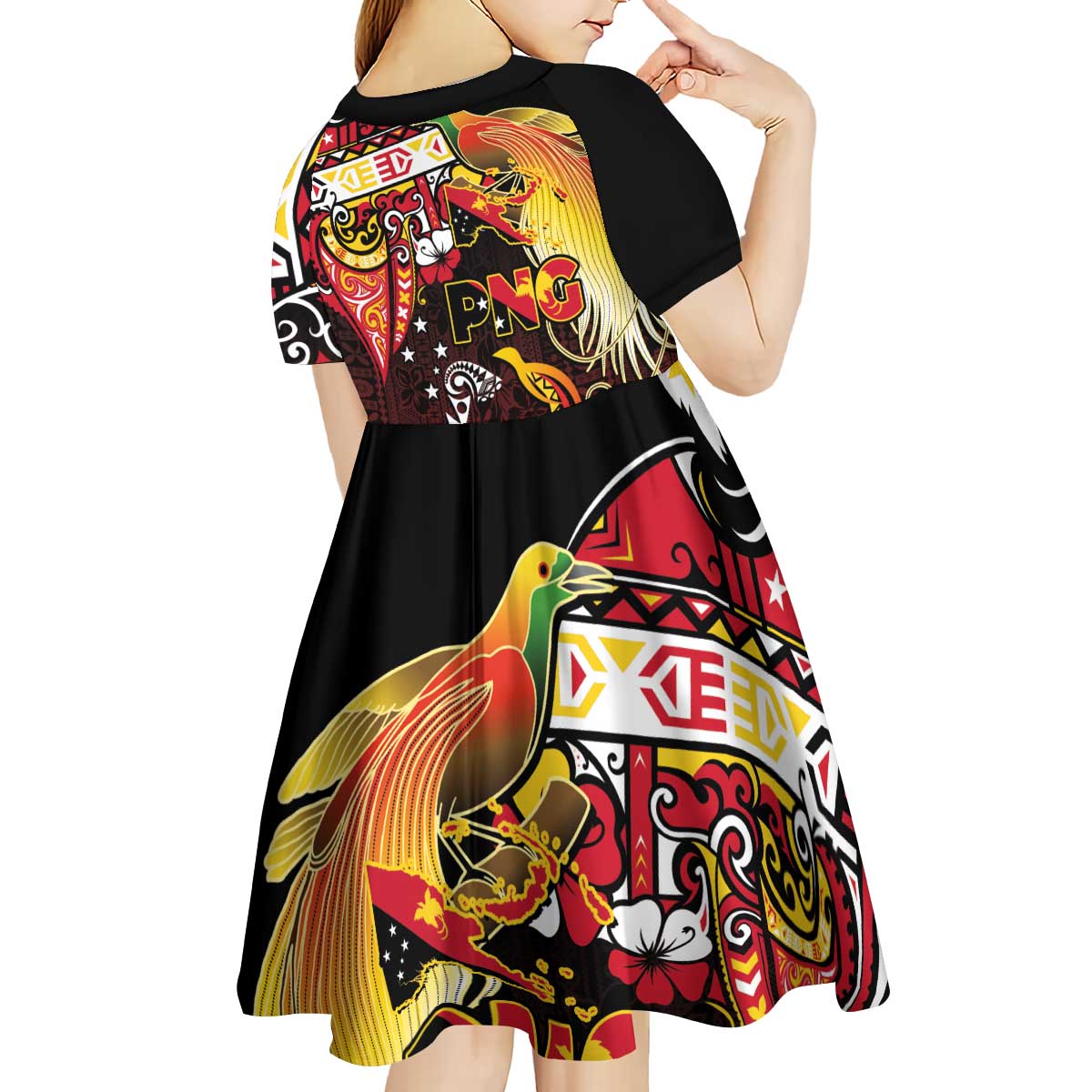 Papua New Guinea 2025 Kid Short Sleeve Dress 50th Independence Day Anniversary