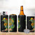 Hawaiian Tropical Plants and Chameleon 4 in 1 Can Cooler Tumbler Polynesian Art Colorful - Polynesian Pride