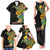 Hawaiian Tropical Plants and Chameleon Family Matching Tank Maxi Dress and Hawaiian Shirt Polynesian Art Colorful - Polynesian Pride