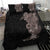 Hawaiian Tropical Plants and Chameleon Bedding Set Polynesian Art Grayscale - Polynesian Pride