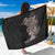 Hawaiian Tropical Plants and Chameleon Sarong Polynesian Art Grayscale - Polynesian Pride