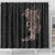 Hawaiian Tropical Plants and Chameleon Shower Curtain Polynesian Art Grayscale - Polynesian Pride