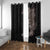 Hawaiian Tropical Plants and Chameleon Window Curtain Polynesian Art Grayscale - Polynesian Pride