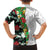 Hawaiian Tropical Flowers and Leaves Family Matching Tank Maxi Dress and Hawaiian Shirt on Leopard Pattern Half Style White-Black Version - Polynesian Pride