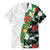 Hawaiian Tropical Flowers and Leaves Family Matching Tank Maxi Dress and Hawaiian Shirt on Leopard Pattern Half Style White-Black Version - Polynesian Pride