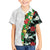 Hawaiian Tropical Flowers and Leaves Family Matching Tank Maxi Dress and Hawaiian Shirt on Leopard Pattern Half Style White-Black Version - Polynesian Pride