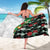 Hawaiian Tropical Flowers and Leaves Sarong on Leopard Pattern Half Style White-Black Version - Polynesian Pride
