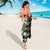 Hawaiian Tropical Flowers and Leaves Sarong on Leopard Pattern Half Style White-Black Version - Polynesian Pride