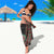 Fiji Coat of Arms Traditional Dashiki Sarong Tapa Art and Palm Leaves Pattern Black Color - Polynesian Pride
