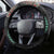 Fiji Coat of Arms Traditional Dashiki Steering Wheel Cover Tapa Art and Palm Leaves Pattern Black Color - Polynesian Pride