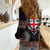 Fiji Coat of Arms Traditional Dashiki Women Casual Shirt Tapa Art and Palm Leaves Pattern Black Color - Polynesian Pride